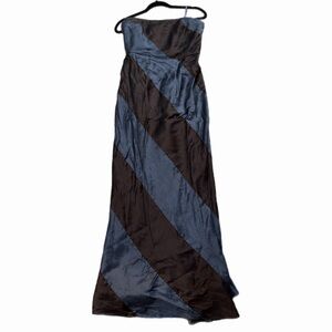 Vintage Kay Unger A-Line Striped Maxi Dress Size 6